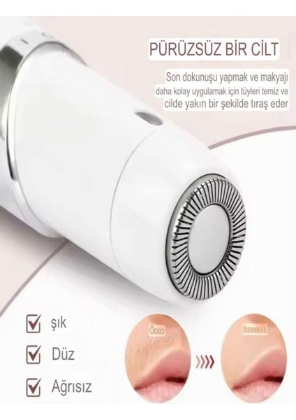 Kadın Yüz Epilasyon Cihazı, LED Işık, 10.000 Rpm, Hassas Cilt Uyumlu modelleri