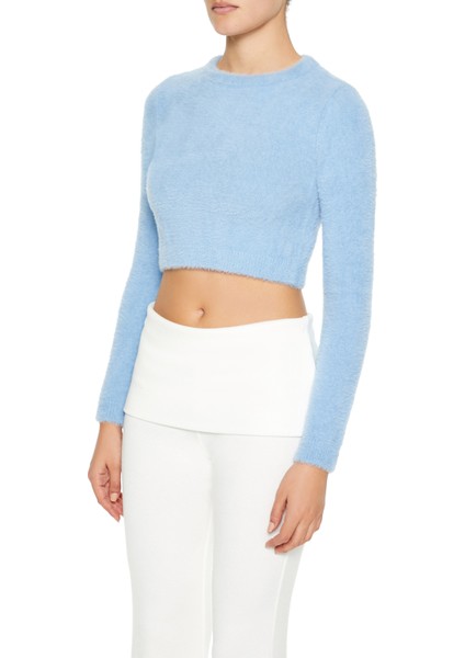 Yumuşak Örme Crop Kazak