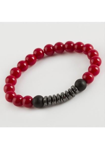 Ds-Derin Ceyt Hematit Doğaltaş Bileklik-Kırmızı fiyatları