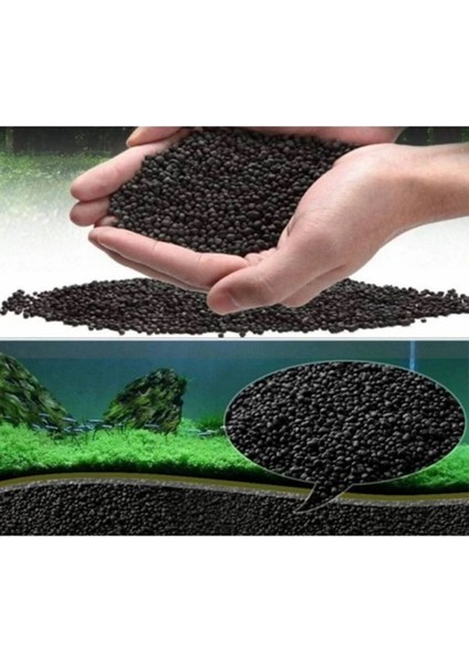 Siyah Akvaryum Dekor Taşı - Kumu, 5 Kg, Doğal ve Estetik Akvaryum Süsleme Malzemesi