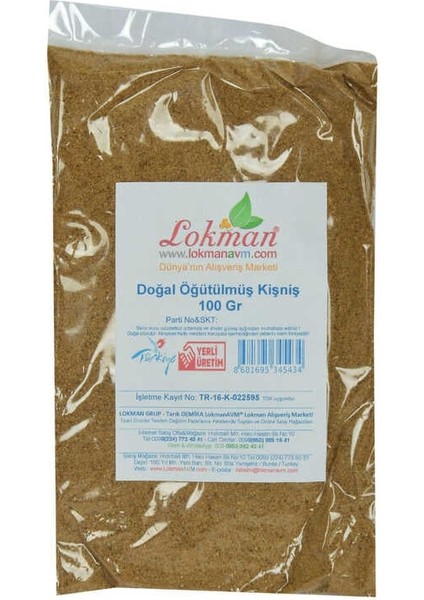 Kişniş Doğal Öğütülmüş 100 gr Paket fiyatları