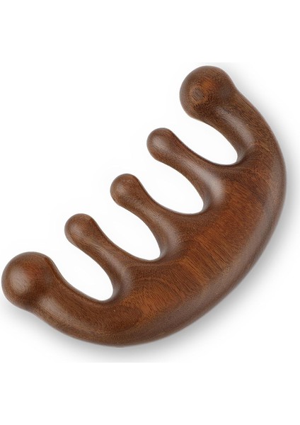Saç Derisi Tarağı Masaj Aleti Ahşap Tarak Meridyen Gua Sha Masaj Aparatı Geniş Dişli Tarak AT-113
