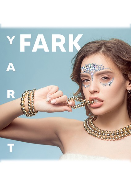 Gri Kendinden Yapışkanlı Yüz ve Vücut Taşı Seti, Düğün ve Parti Için 2'li fiyatları