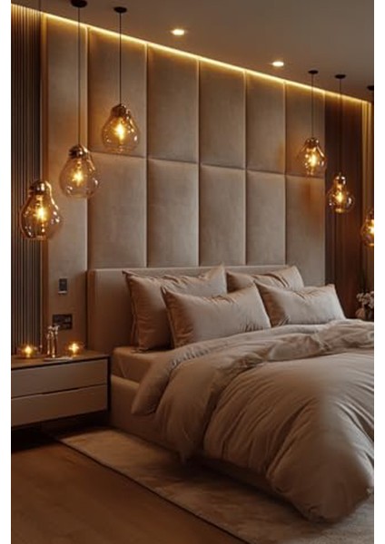 Kadife Kendinden Yapışkanlı Duvar Paneli 35X93 cm modelleri