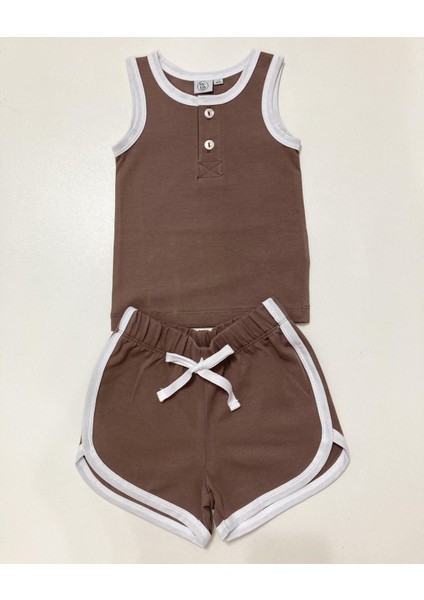 Brown Askılı Şortlu Takım
