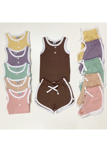 Brown Askılı Şortlu Takım modelleri