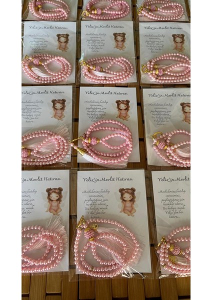 Isme Özel Hoşgeldin Mevlüt Bebek Hediyelik - 20 Adet - Tespih Hediyelik modelleri