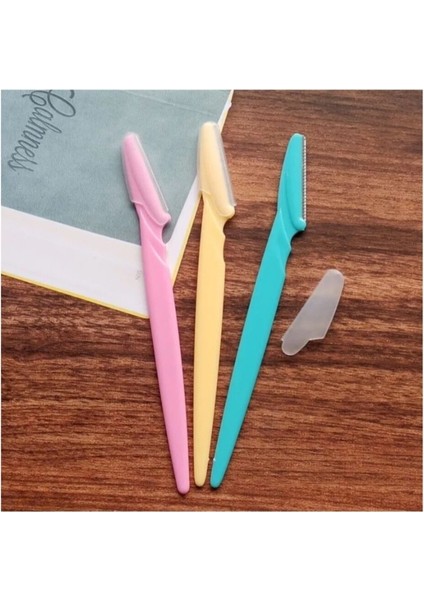 Ibico Eyebrovv Razeri İ15-042 ( 3pcs ) Kaş Usturası ( Plastik Renkli Saplı ) fırsatları