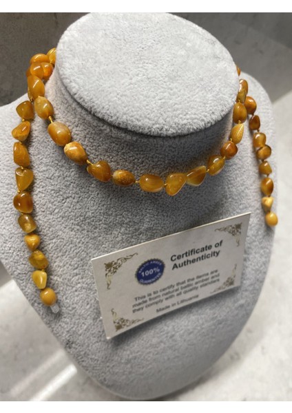 Doğal Kehribar Damla Kolye, Şifa ve Işıltı, Turuncu, Kaliteli ve Sertifikalı fiyatları