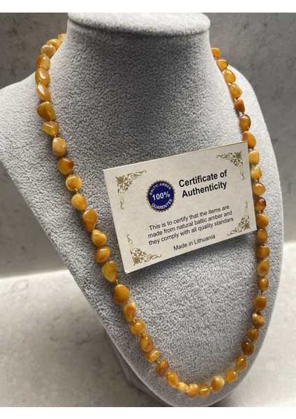 Doğal Kehribar Damla Kolye, Şifa ve Işıltı, Turuncu, Kaliteli ve Sertifikalı modelleri