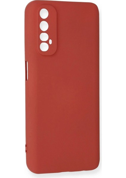 Realme 7 Kılıf Nano Içi Kadife Silikon - Kiremit fiyatları