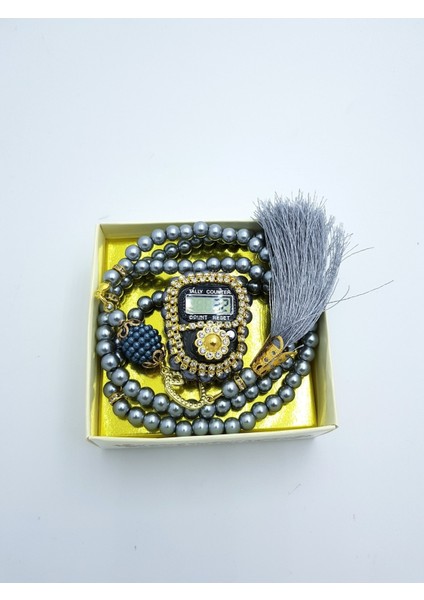 Gri Zikirmatik ve Namaz Tesbihi Seti, Kolay Taşınabilir ve Şık Tasarım