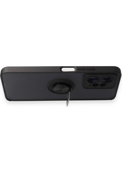 Xiaomi Redmi Note 12 4g Kılıf Montreal Yüzüklü Silikon Kapak - Siyah modelleri