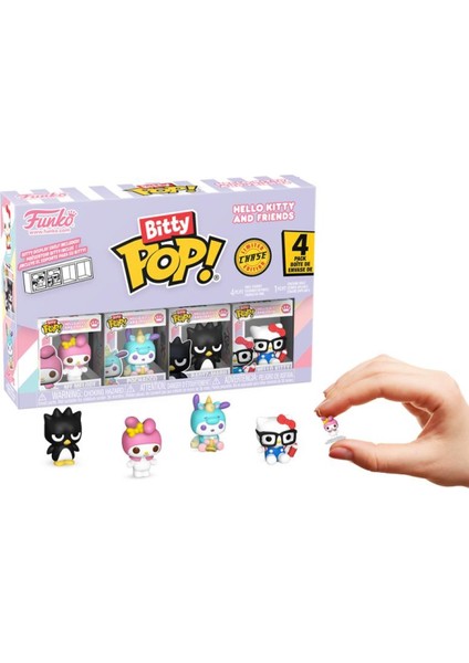 Bitty Pop 4-Pack Hello Kitty And Friends - My Melody, Pochacco, Badtz-Maru, Chase Figure