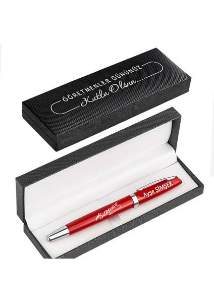 Öğretmenler Günü Hediyesi Metal Roller Kalem Isme Özel Kalem