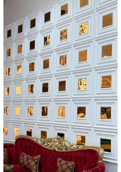 Kare 3D Duvar Paneli 50X50 cm