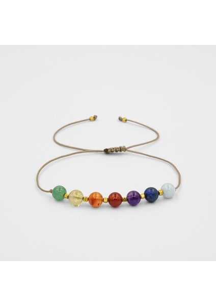 7 Renkli Çakra Bileklik Seti, Doğal Taşlar ve Renkli Tasarım fiyatları