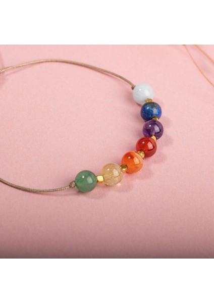 7 Renkli Çakra Bileklik Seti, Doğal Taşlar ve Renkli Tasarım fırsatları