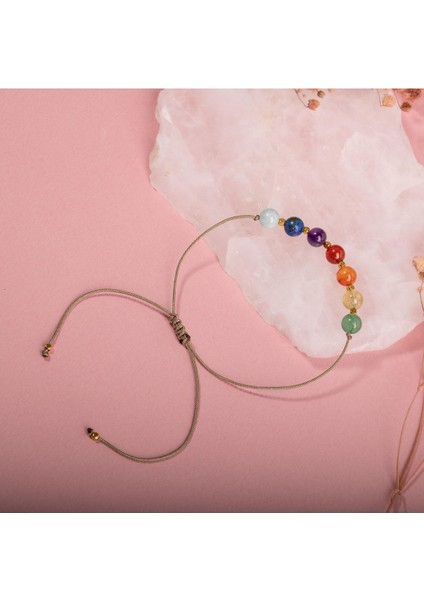 7 Renkli Çakra Bileklik Seti, Doğal Taşlar ve Renkli Tasarım indirimleri
