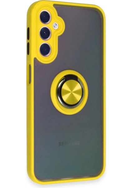 Samsung Galaxy A24 4G Kılıf Montreal Yüzüklü Silikon Kapak - Sarı fiyatları