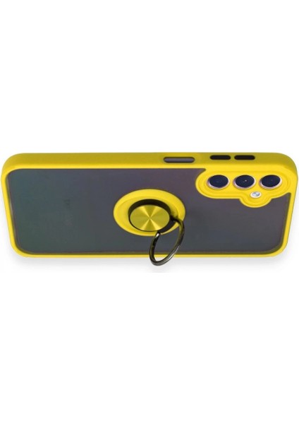 Samsung Galaxy A24 4G Kılıf Montreal Yüzüklü Silikon Kapak - Sarı modelleri