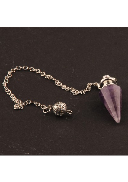 Doğal Mor Ametist Taşı Pandül, Sertifikalı, Enerji ve Şifa Kaynağı fırsatları