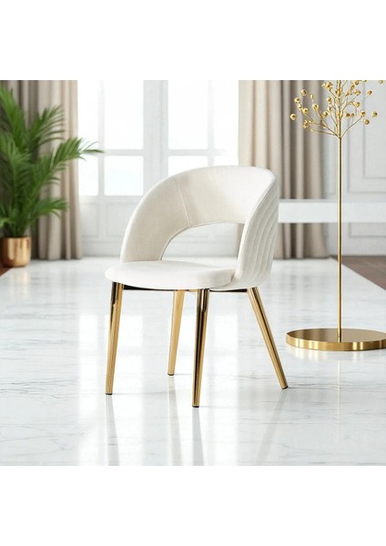 Mostar S88 Sandalye – Krem (Tiesto Polyester), Siyah Metal Ayak fiyatları