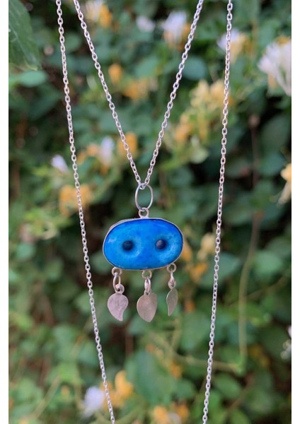 El Işi Gümüş Iki Gözlü Nazarlık Kolye, Şık ve Doğal Tasarım, Güzel Aksesuar Seçimidir. modelleri
