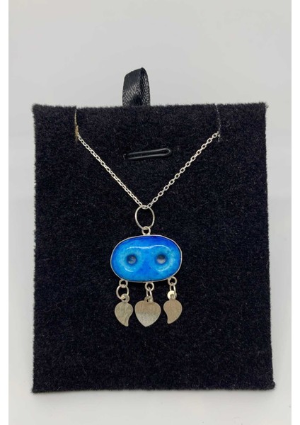 El Işi Gümüş Iki Gözlü Nazarlık Kolye, Şık ve Doğal Tasarım, Güzel Aksesuar Seçimidir. fırsatları