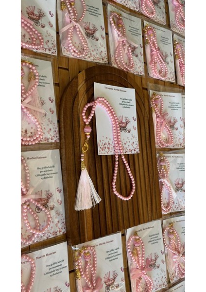 Isme Özel Tespih Hediyelik - 20 Adet - Bebek Mevlüdü, Doğum, Sünnet, Hoşgeldin Bebek fırsatları