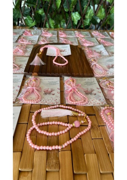 Isme Özel Tespih Hediyelik - 20 Adet - Bebek Mevlüdü, Doğum, Sünnet, Hoşgeldin Bebek indirimleri