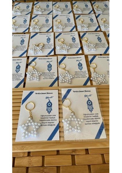 Sünnet Hatırası Yıldız Şeklinde Anahtarlık Hediyelik – Isme Özel Tasarım - 20 Adet fiyatları