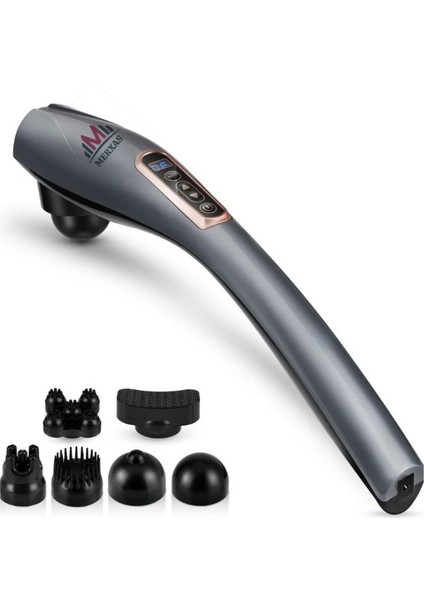 Şarjlı 6 Aparatlı Vücut ve Sırt Masaj Aleti, Rahatlatıcı ve Hafif Tasarım