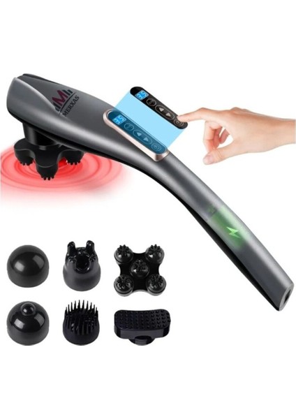 Şarjlı 6 Aparatlı Vücut ve Sırt Masaj Aleti, Rahatlatıcı ve Hafif Tasarım modelleri