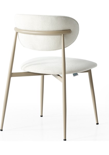 Laila S80 Sandalye – Krem Kumaş, Kapuçino Metal Ayak fırsatları