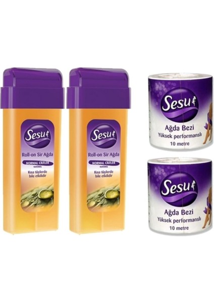 Roll-On Ağda Seti, 2X100ML, Ağda Bezi 2X10MT, Normal Ciltler Için Konforlu Kullanım