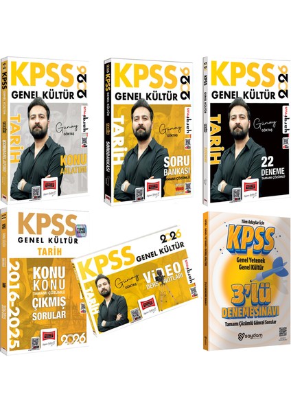 2026 Kpss Tarih Konu Anlatımı-Soru Bankası-Video Ders Notları-22 Deneme-Konu Konu Çıkmış Sorular