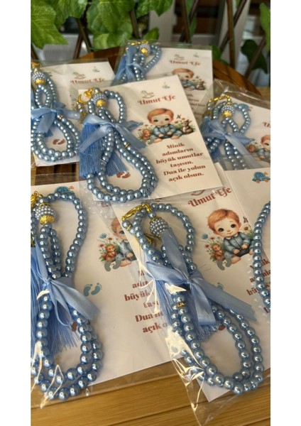 Isme Özel Kart Tespih Hediyelik - 20 Adet - Bebek Mevlüdü, Doğum, Sünnet, Hoşgeldin Bebek modelleri