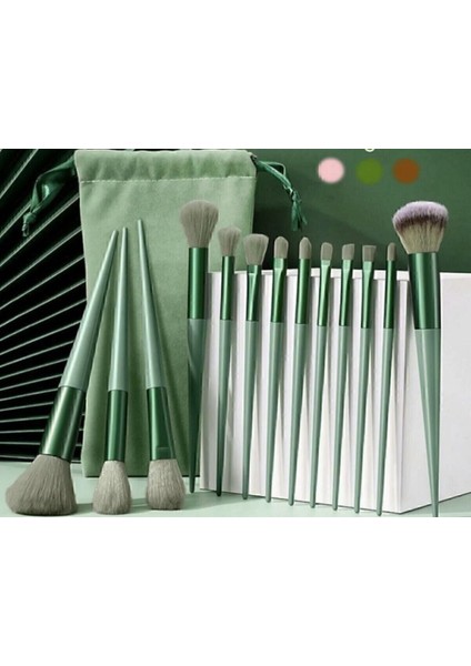 2 Ürün- Keseli 13'lü Fix Fırça Seti ve Aynalı 5’li Makyaj Seti modelleri