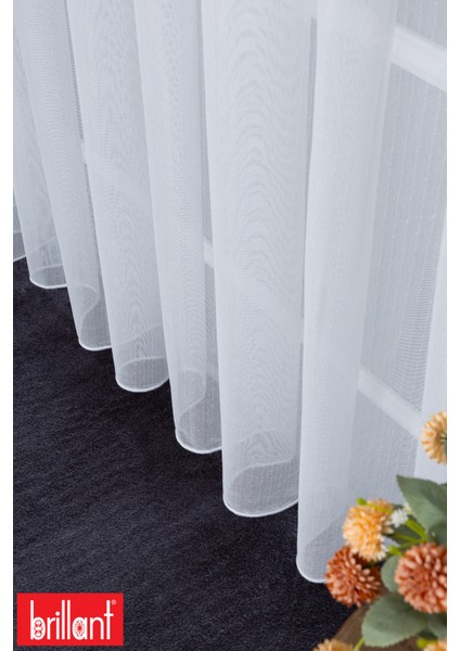 Keten Lenora 1/3 Sık Pileli Ütü Istemez Kırışmaz Yeni Sezon Salon Oda Tül Perdesi