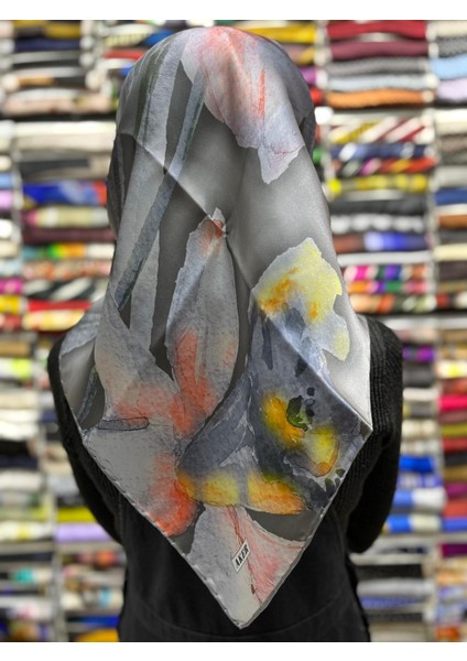 % 100 Saf Ipek Sura Eşarp - Sonbahar - Kış 7995701 372