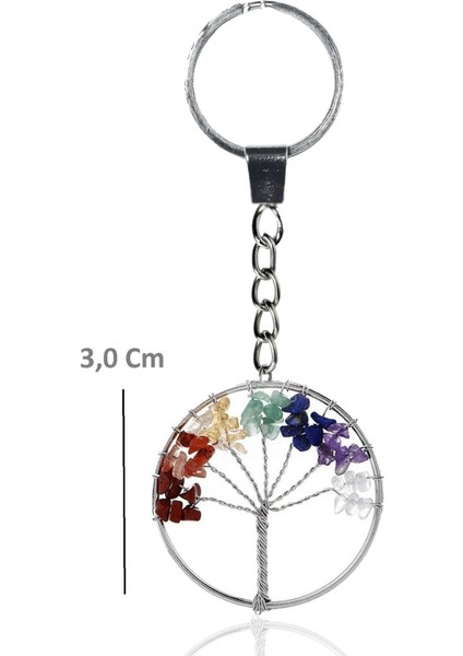 7 Çakra Doğal Taş Anahtarlık Seti, Enerji ve Denge Için Güçlü Takı fiyatları