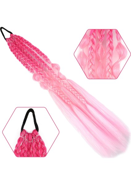 Balon ve Düz Salaş Örgülü Simli Lastikli At Kuyruğu - ACM10 fiyatları