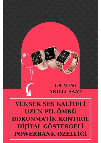 Drnds Aksesuar Hediyeli Akıllı Saat Ve Dijital Göstergeli Powerbankli Bluetooth Kulaklık modelleri