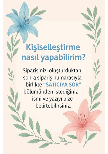 Isme Özel Görselli Kart Tespih Hediyelik - 20 Adet - Bebek Mevlidi, Doğum, Sünnet, Hoşgeldin Bebek