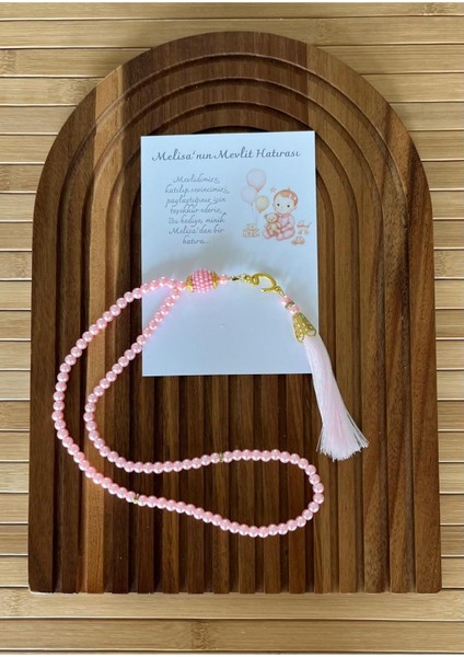 Isme Özel Hoşgeldin Mevlüt Bebek Hediyelik - 20 Adet - Tespih Hediyelik
