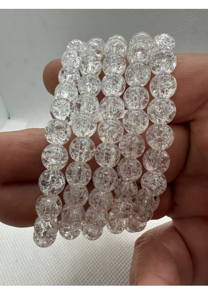 Doğal Necef Taşı Bileklik Beyaz, Şık ve Doğal Taş Tasarımıyla Dikkat Çeker.