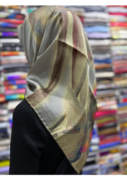 % 100 Saf Ipek Sura Eşarp - Sonbahar - Kış 7995701 351