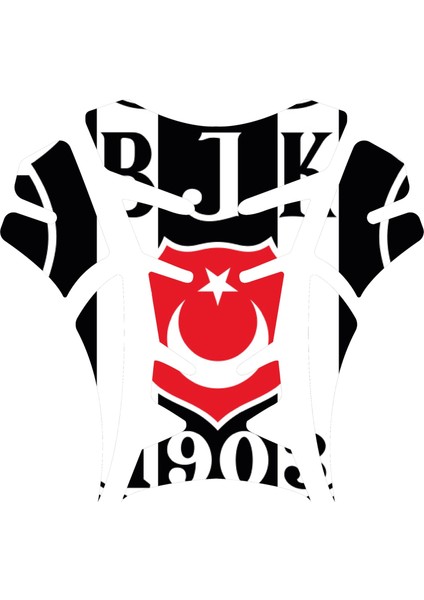 Bjk Motor Depo Tank Pad ve Çamurluk Sticker Seti 3 Parça | 3D Kabartmalı Uv Dtf Premium Kalite