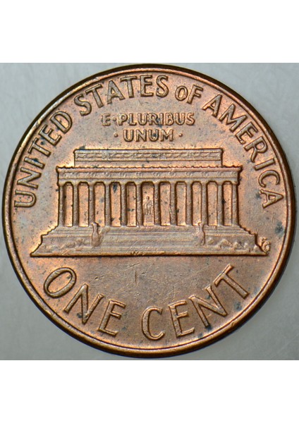 Amerika Birleşik Devletleri 1 Cent 1975 Lincoln Memorial Cent. 19 mm modelleri